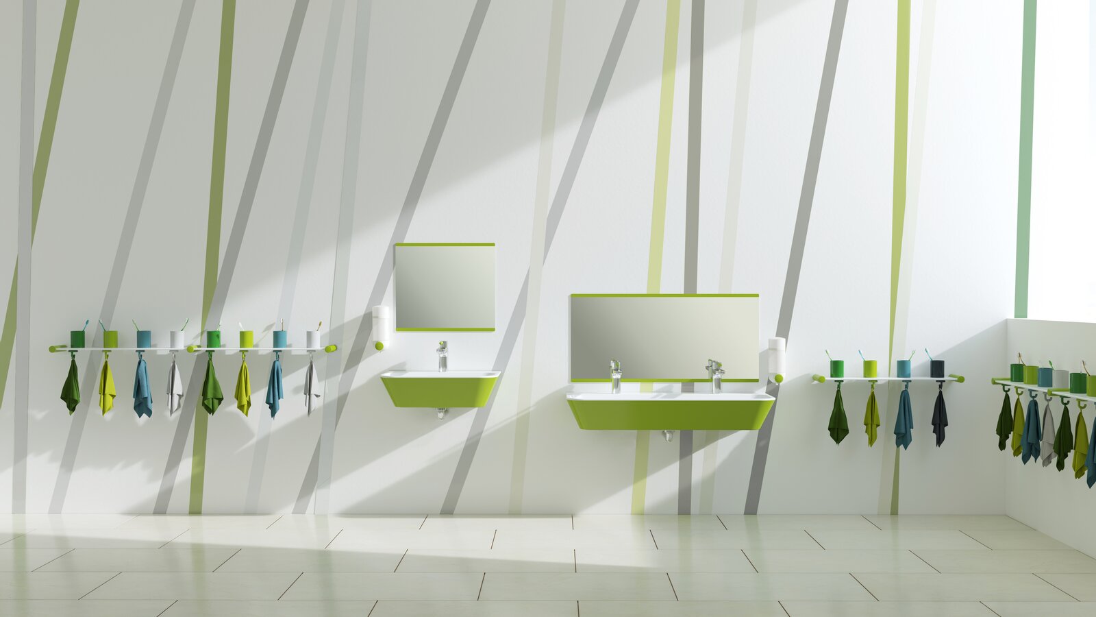HEWI Kids - Washbasins Washbasins for children in the color green