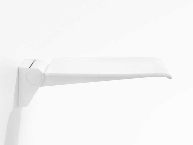 Folding seat in the color signal white made of polyamide