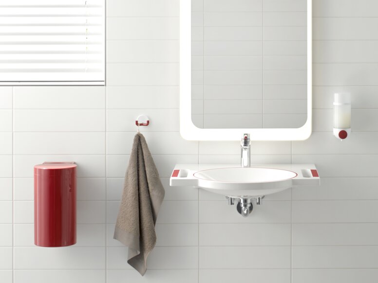HEWI dementia bathroom in System 800 Dementia bathroom System 800K